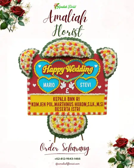 Papan Bunga Pernikahan Pedamaran